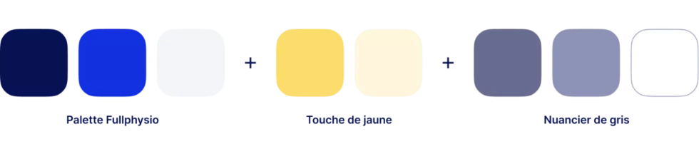 Palette de couleurs utilisée pour le design du projet